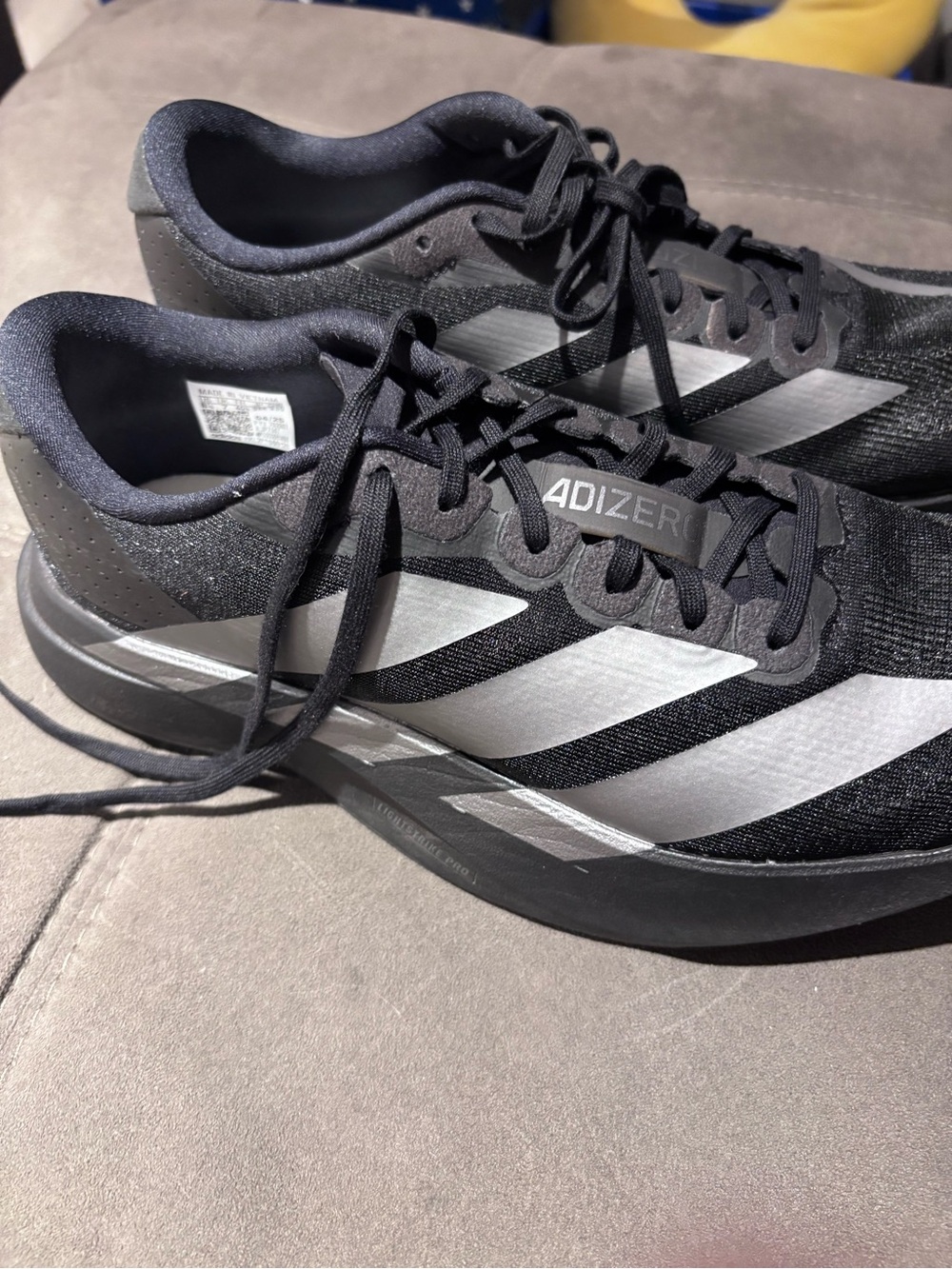 Adidas Black Adizero Evo Runners